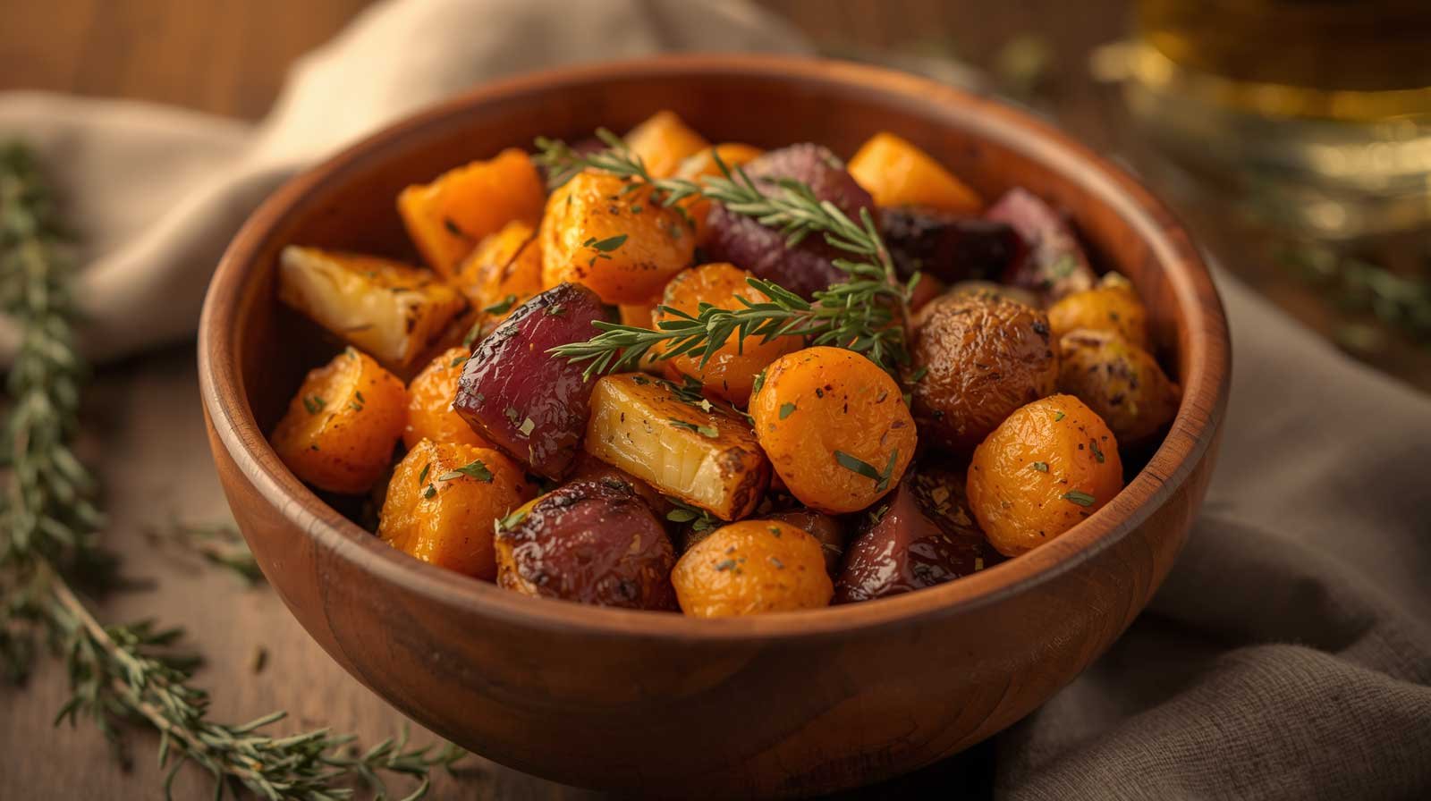 Maple Roasted Root Vegetables