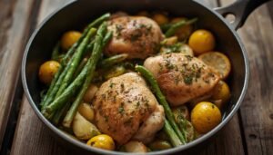 One-Pan Lemon Herb Chicken and Spring Vegetables