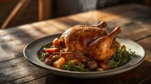Sunday Roast Chicken with Root Vegetables and Easy Pan Gravy