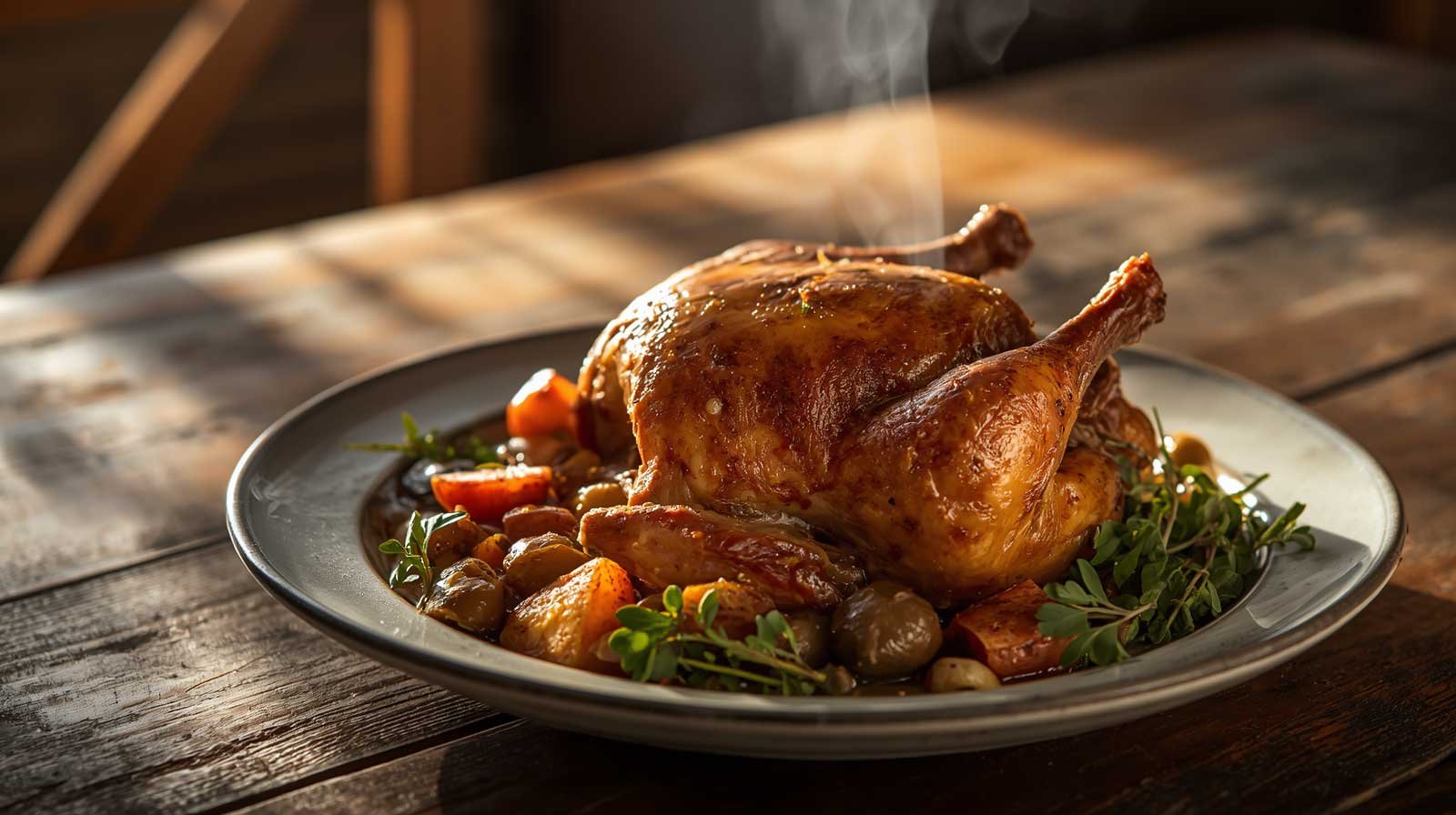 Sunday Roast Chicken with Root Vegetables and Easy Pan Gravy